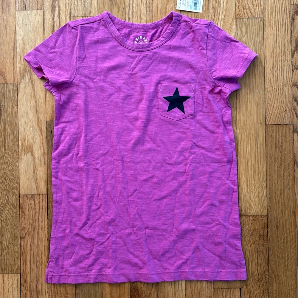 NWT Primary pink star t-shirt 8-9